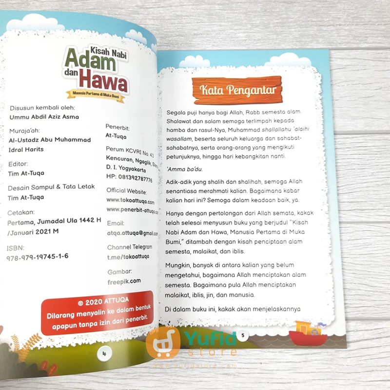 Buku Kisah Nabi Adam dan Hawa Manusia Pertama di Muka Bumi (Attuqa) - Image 4
