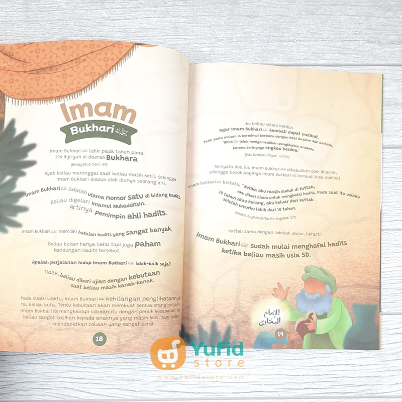 BUKU KISAH ULAMA BESAR SAAT KANAK-KANAK DALAM MENUNTUT ILMU (AHLAN) - Image 8