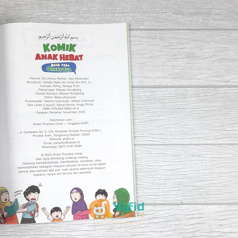 BUKU KOMIK ANAK HEBAT ADAB PADA ORANG TUA (AHLAN) - Image 3