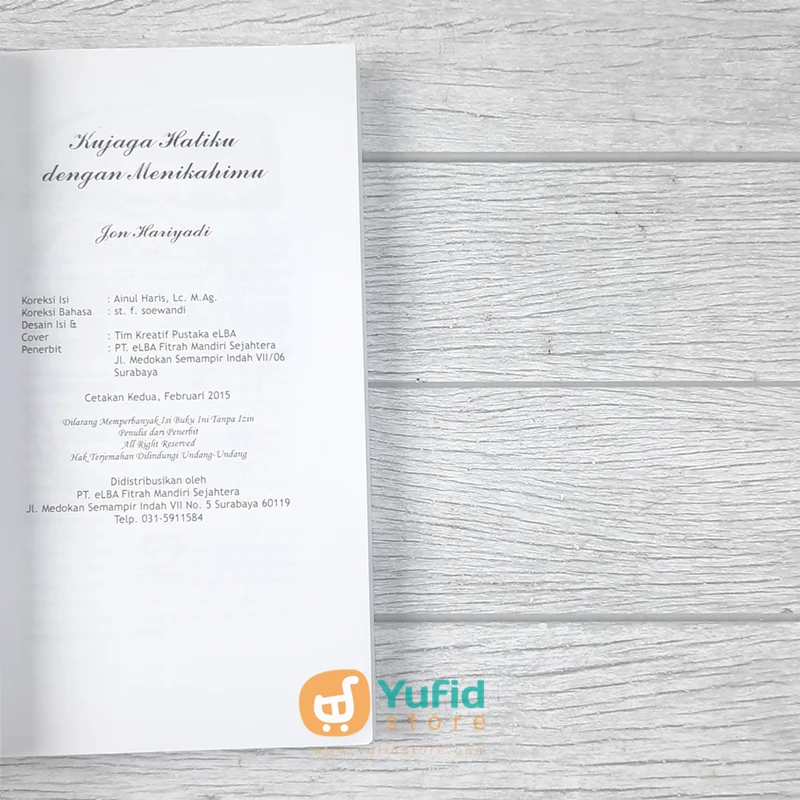 BUKU KUJAGA HATIKU DENGAN MENIKAHIMU (ELBA) - Image 3
