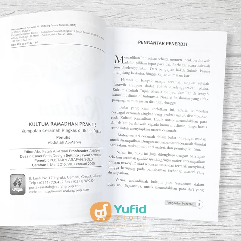 BUKU KULTUM RAMADHAN PRAKTIS KUMPULAN CERAMAH RINGKAS DI BULAN PUASA (PUSTAKA ARAFAH) - Image 3