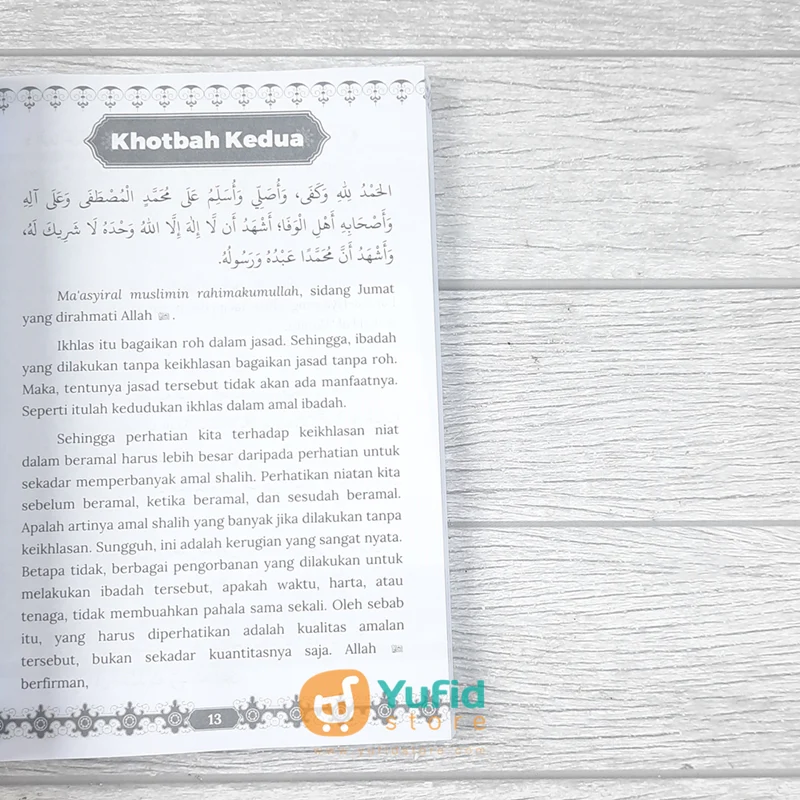 BUKU KUMPULAN KHOTBAH JUMAT PILIHAN 26 MATERI KHOTBAH (ATTUQA) - Image 8