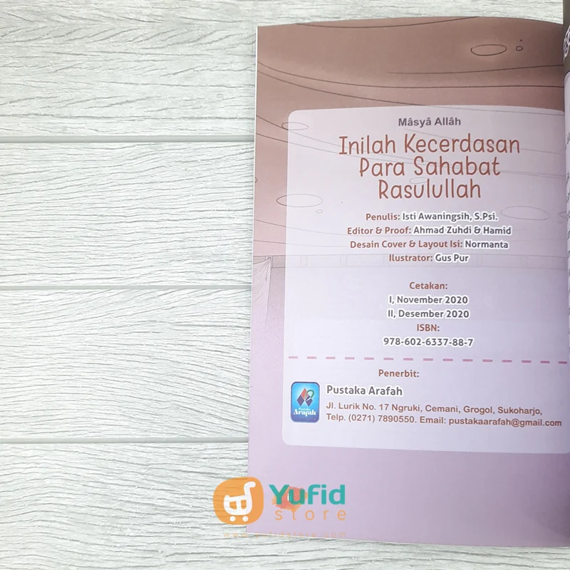 BUKU MASYAALLAH!!! INILAH KECERDASAN PARA SAHABAT RASULULLAH (PUSTAKA ARAFAH) - Image 3