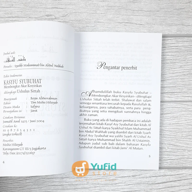 BUKU MATAN KASYFU SYUBUHAT DILENGKAPI USHULUS SITTAH MEMBONGKAR AKAR KESYIRIKAN (MEDIA HIDAYAH) - Image 3