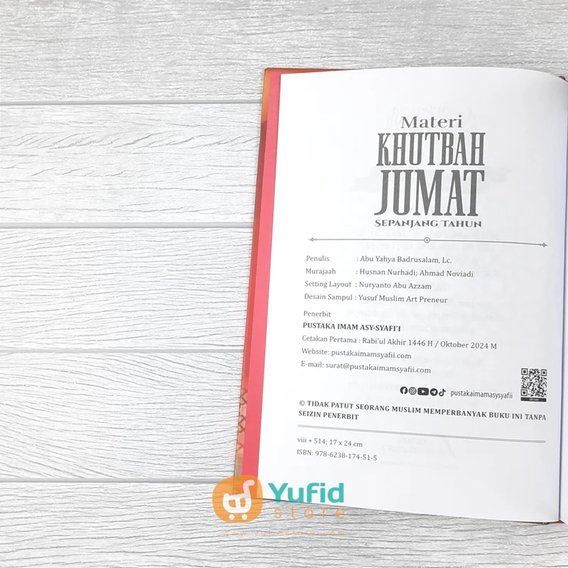 BUKU MATERI KHUTBAH JUMAT MEMUAT 72 TEMA BULAN HIJRIYAH (PUSTAKA IMAM ASY SYAFII) - Image 3