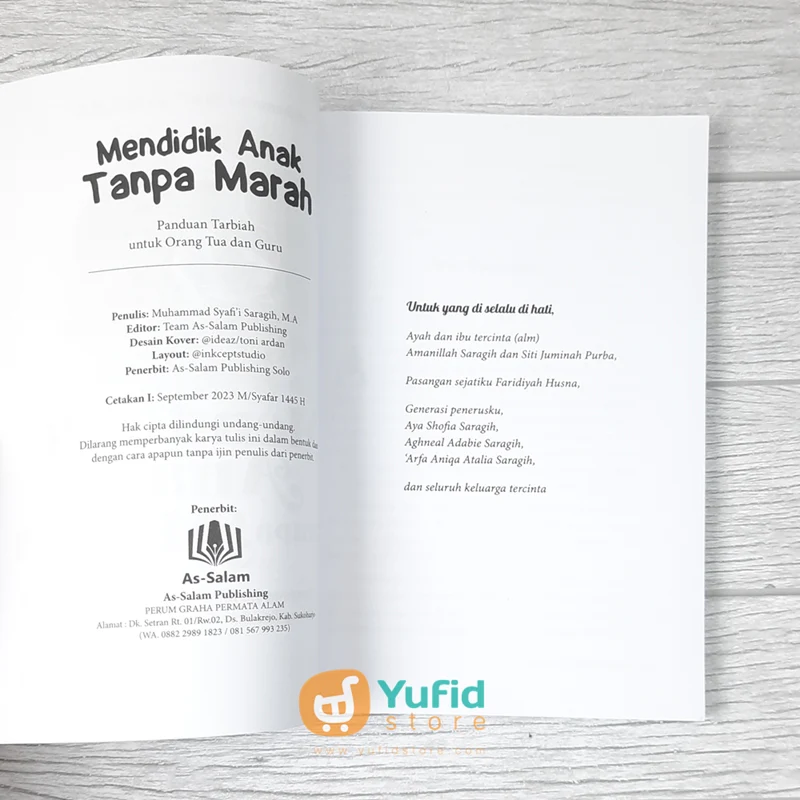 BUKU MENDIDIK ANAK TANPA MARAH PANDUAN TARBIYAH UNTUK ORANG TUA DAN GURU (AS-SALAM) - Image 3