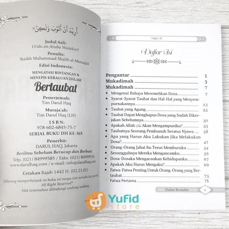 BUKU MENGATASI RINTANGAN DAN MENEPIS KERAGUAN DALAM BERTAUBAT (DARUL HAQ) - Image 3