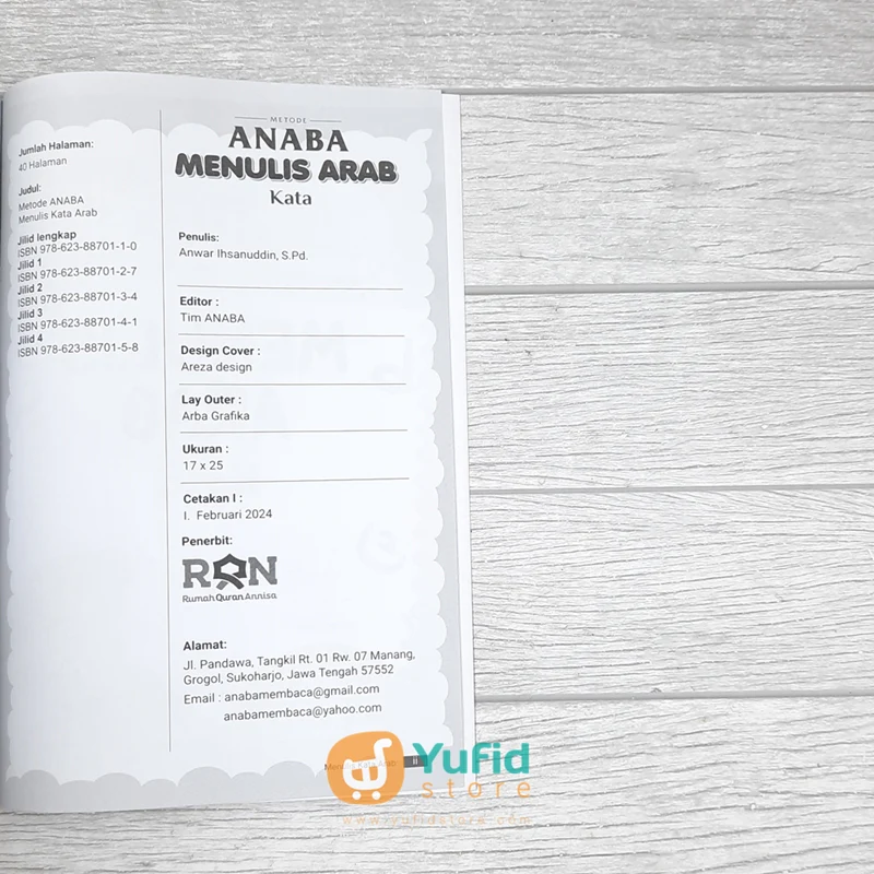 BUKU MENULIS ARAB HURUF HIJAIYAH JILID 3 - METODE ANABA (RUMAH QURAN ANNISA) - Image 3