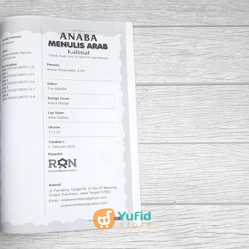 BUKU MENULIS ARAB HURUF HIJAIYAH JILID 4 - METODE ANABA (RUMAH QURAN ANNISA) - Image 3