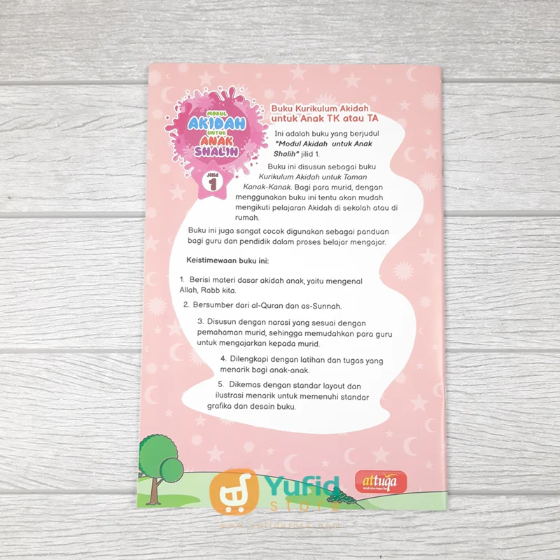 BUKU MODUL AKIDAH UNTUK ANAK SHALIH UNTUK TK/TA JILID 1 (ATTUQA) - Image 2