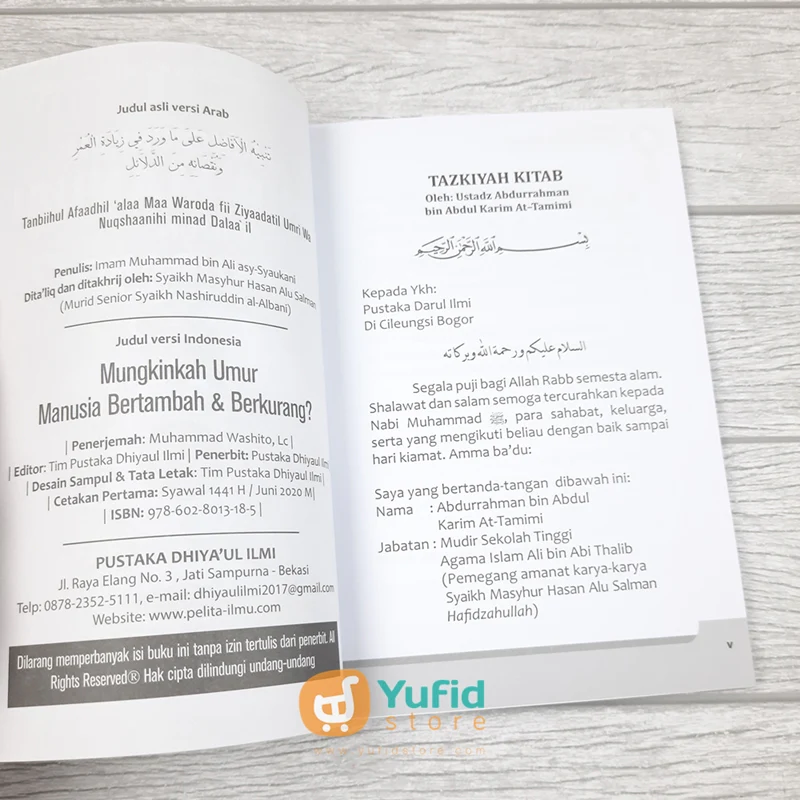 Buku Mungkinkah Umur Manusia Bertambah Dan Berkurang (Dhiyaul Ilmi) - Image 3