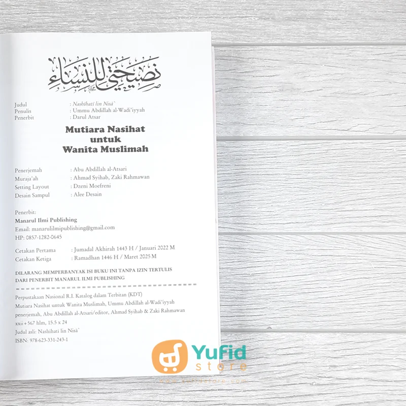 BUKU MUTIARA NASIHAT UNTUK WANITA MUSLIMAH (MANARUL ILMI) - Image 3