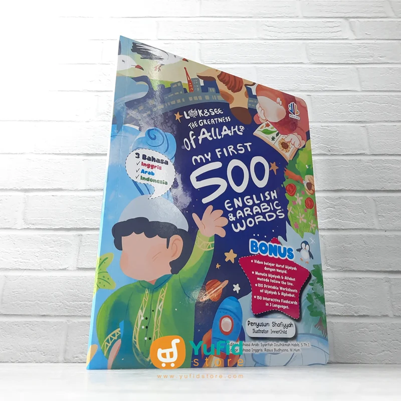 BUKU MY FIRST 500 ENGLISH AND ARABIC WORDS 3 BAHASA (MAALIK KIDS)