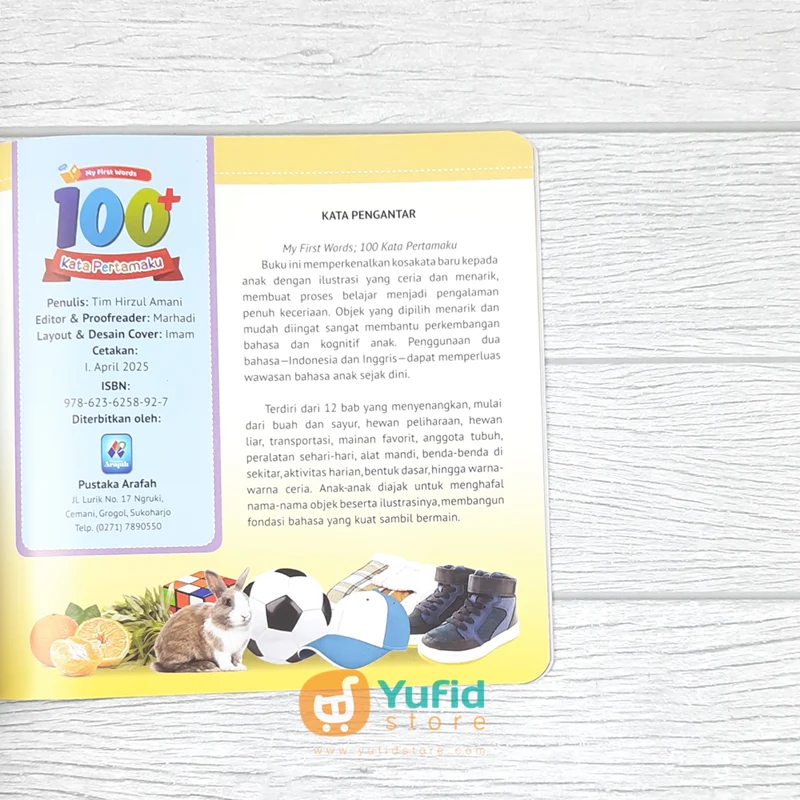 BUKU MY FIRST WORDS 100+ KATA PERTAMAKU - INDONESIA INGGRIS (ARAFAH KIDS) - Image 3