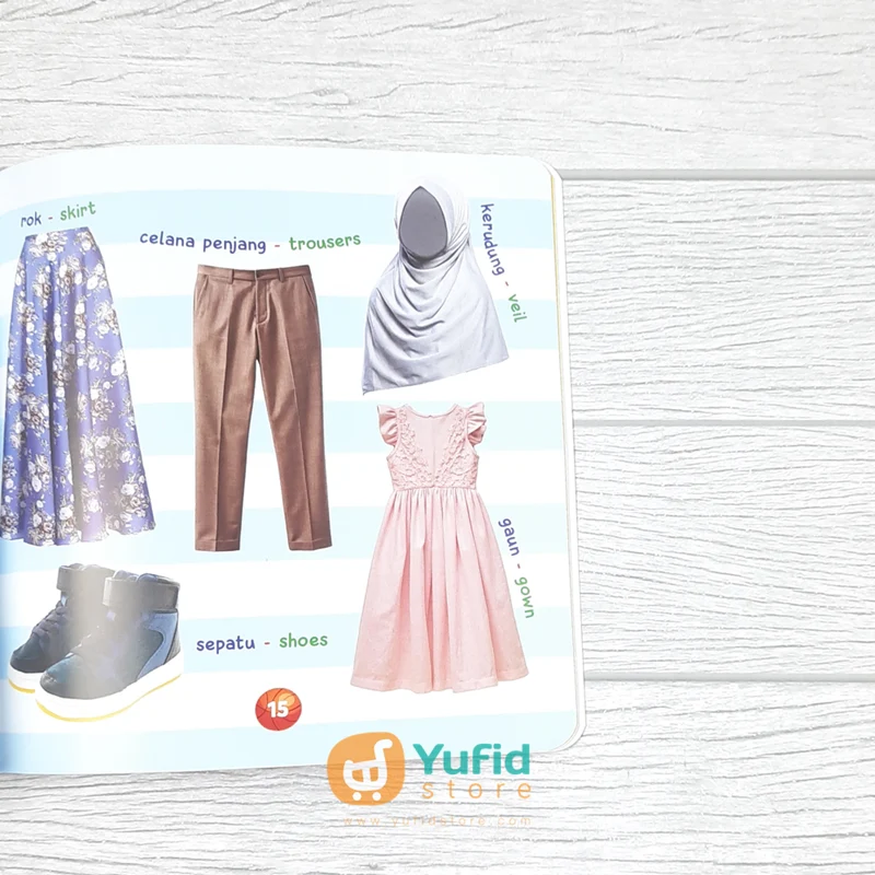 BUKU MY FIRST WORDS 100+ KATA PERTAMAKU - INDONESIA INGGRIS (ARAFAH KIDS) - Image 8