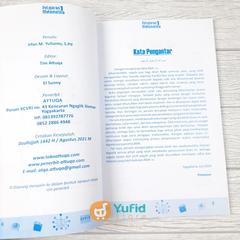 BUKU PELAJARAN 1 MATEMATIKA UNTUK TINGKAT DASAR (ATTUQA) - Image 3