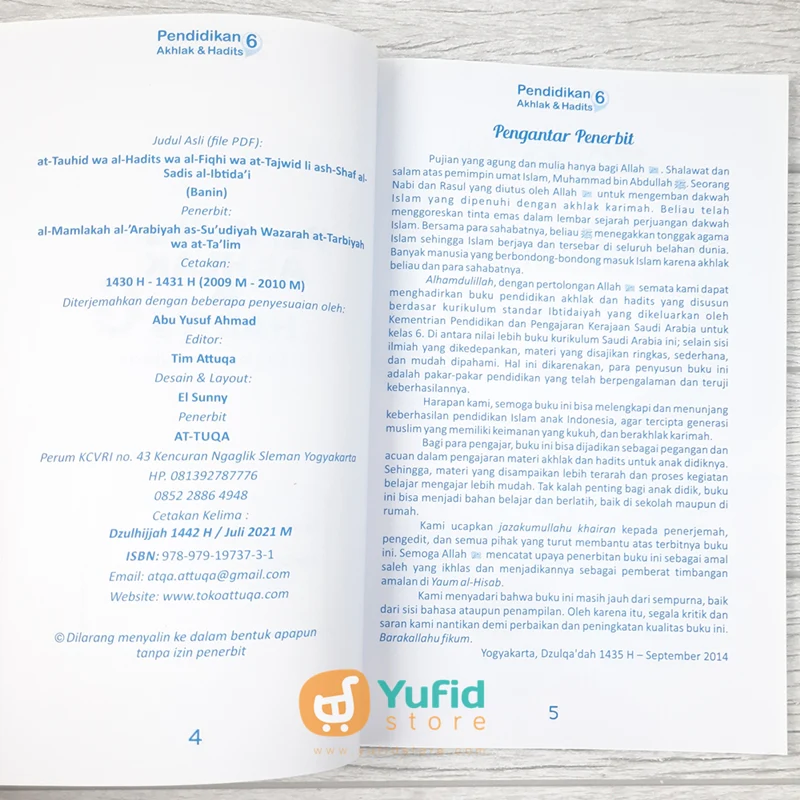 BUKU PENDIDIKAN AKHLAK DAN HADITS 6 (ATTUQA) - Image 3