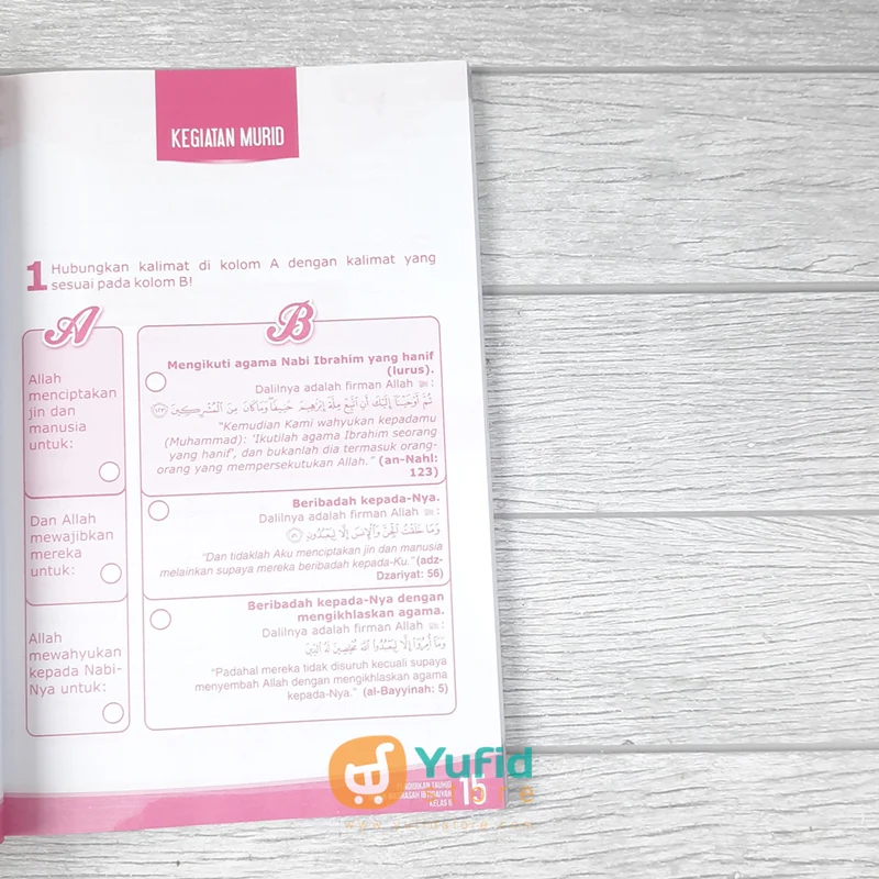 BUKU PENDIDIKAN TAUHID UNTUK MADRASAH IBTIDAIYAH KELAS 6 (ATTUQA) - Image 6