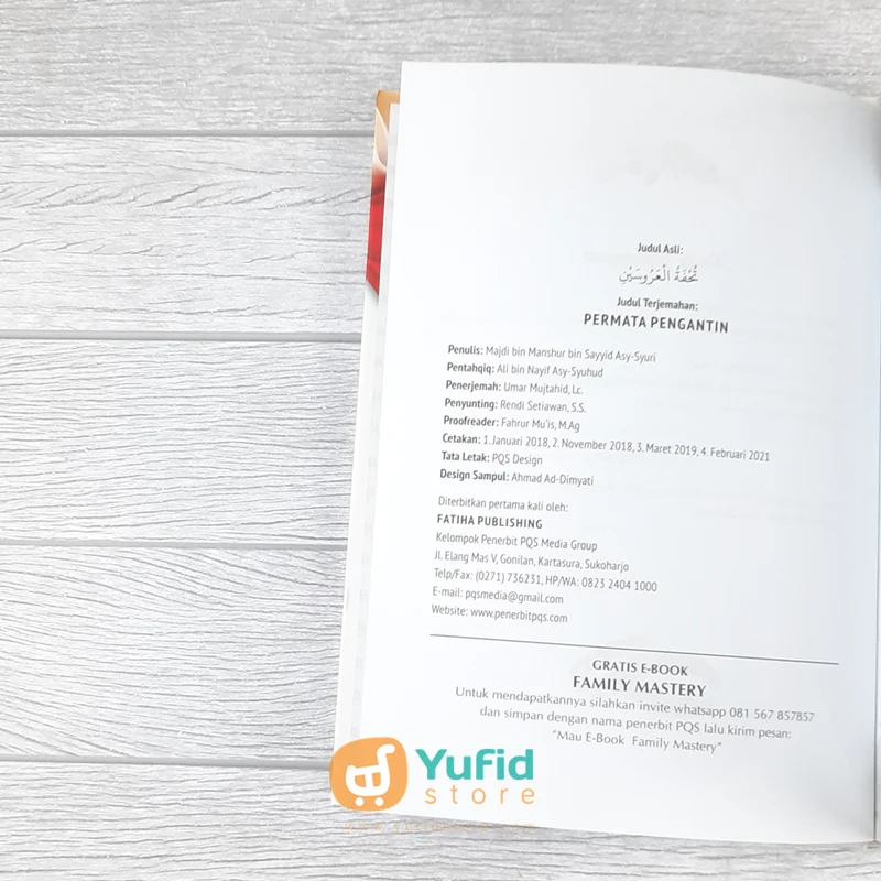 BUKU PERMATA PENGANTIN MENGGAPAI PERNIKAHAN BARAKAH DAN KELUARGA SAKINAH (FATIHA) - Image 4