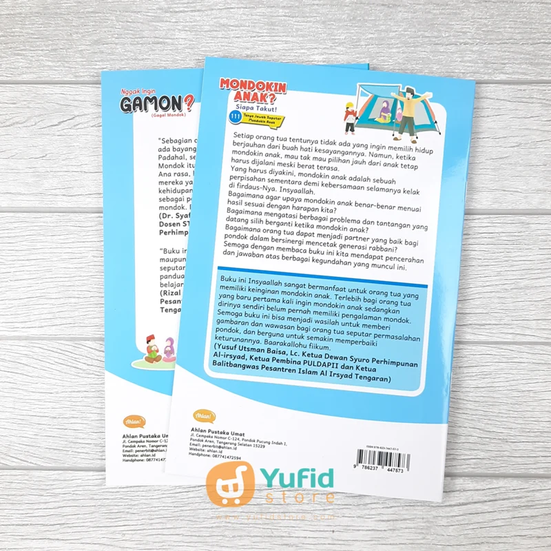 BUKU PERSIAPAN MONDOKIN ANAK - NGGAK INGIN GAMON - SET 2 BUKU (AHLAN) - Image 2