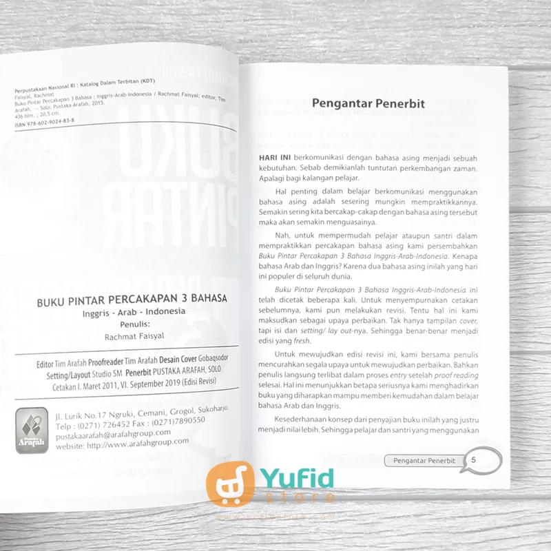BUKU PINTAR PERCAKAPAN 3 BAHASA INGGRIS ARAB INDONESIA (PUSTAKA ARAFAH) - Image 3