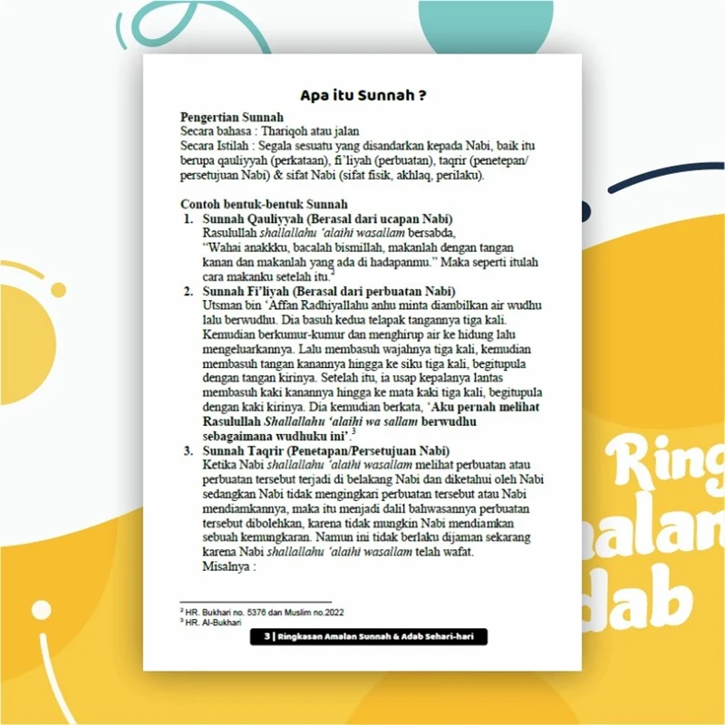 BUKU RINGKASAN AMALAN SUNNAH DAN ADAB SEHARI-HARI (KUN SHOLIHAN) - Image 3