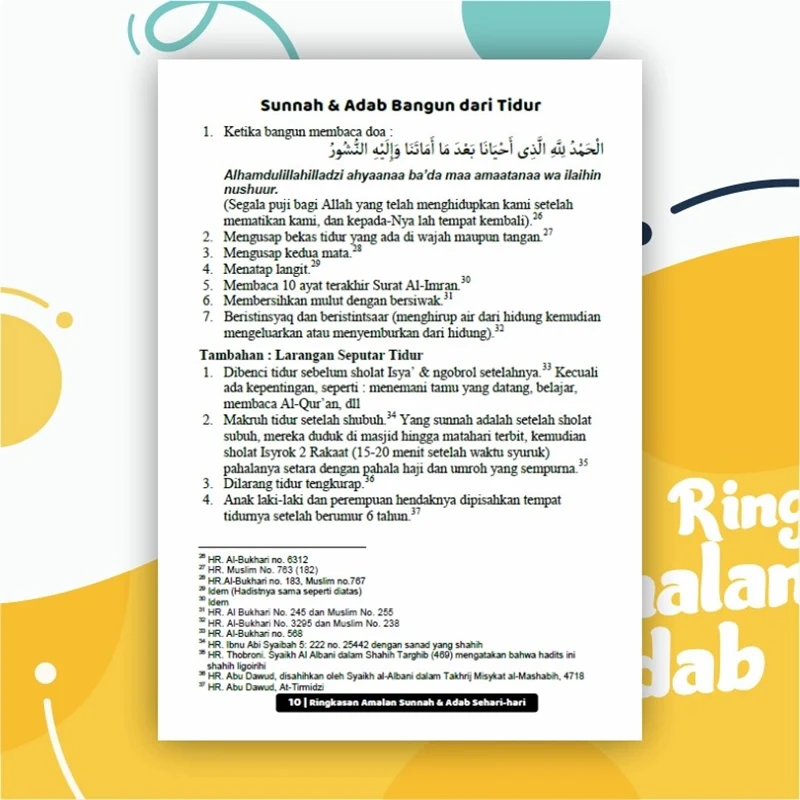 BUKU RINGKASAN AMALAN SUNNAH DAN ADAB SEHARI-HARI (KUN SHOLIHAN) - Image 5