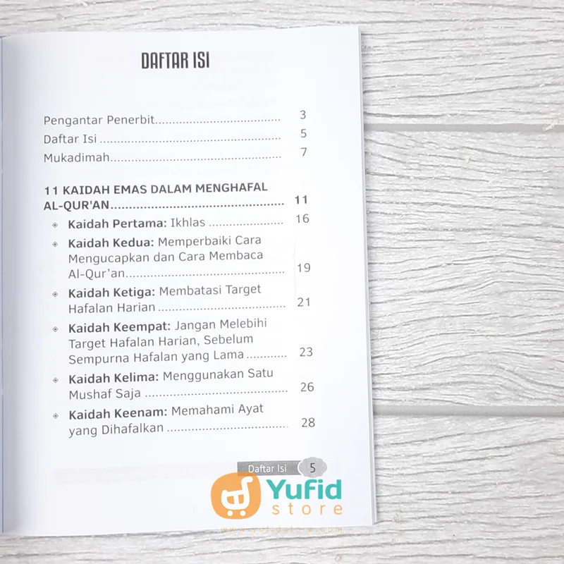 BUKU SAKU 11 KAIDAH EMAS MENGHAFAL AL QURAN (PUSTAKA ARAFAH) - Image 4