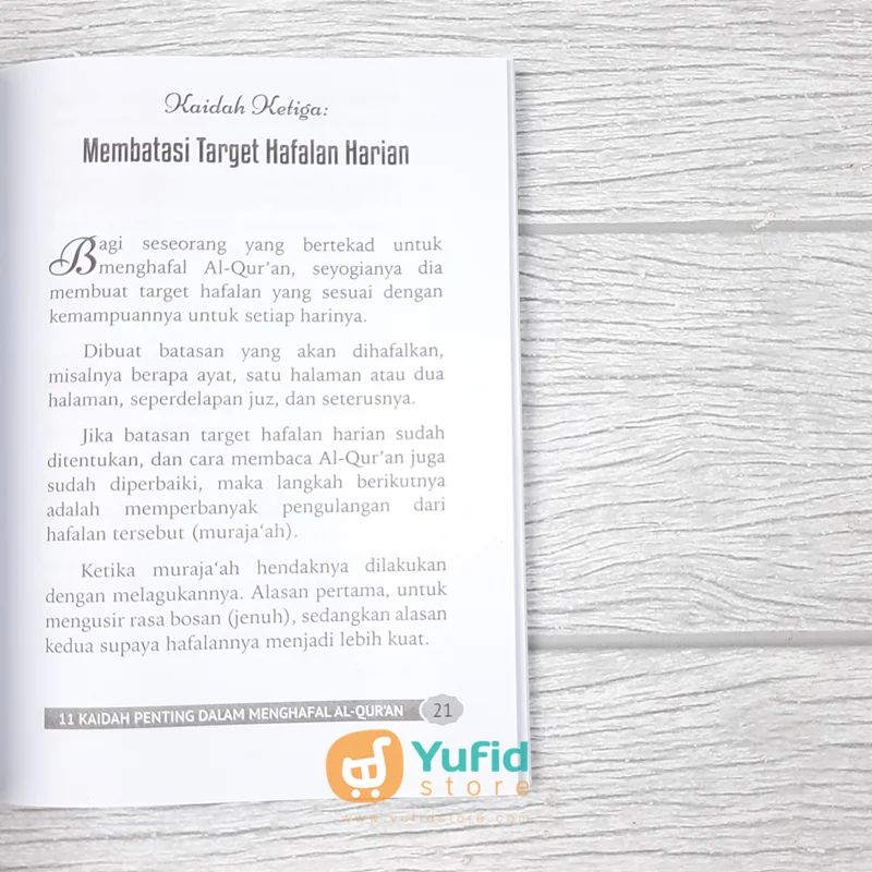 BUKU SAKU 11 KAIDAH EMAS MENGHAFAL AL QURAN (PUSTAKA ARAFAH) - Image 6