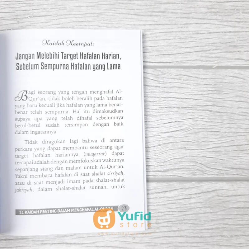 BUKU SAKU 11 KAIDAH EMAS MENGHAFAL AL QURAN (PUSTAKA ARAFAH) - Image 7