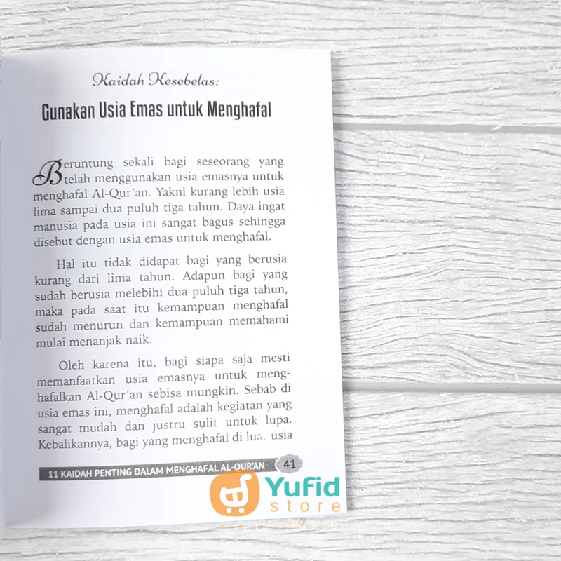 BUKU SAKU 11 KAIDAH EMAS MENGHAFAL AL QURAN (PUSTAKA ARAFAH) - Image 8