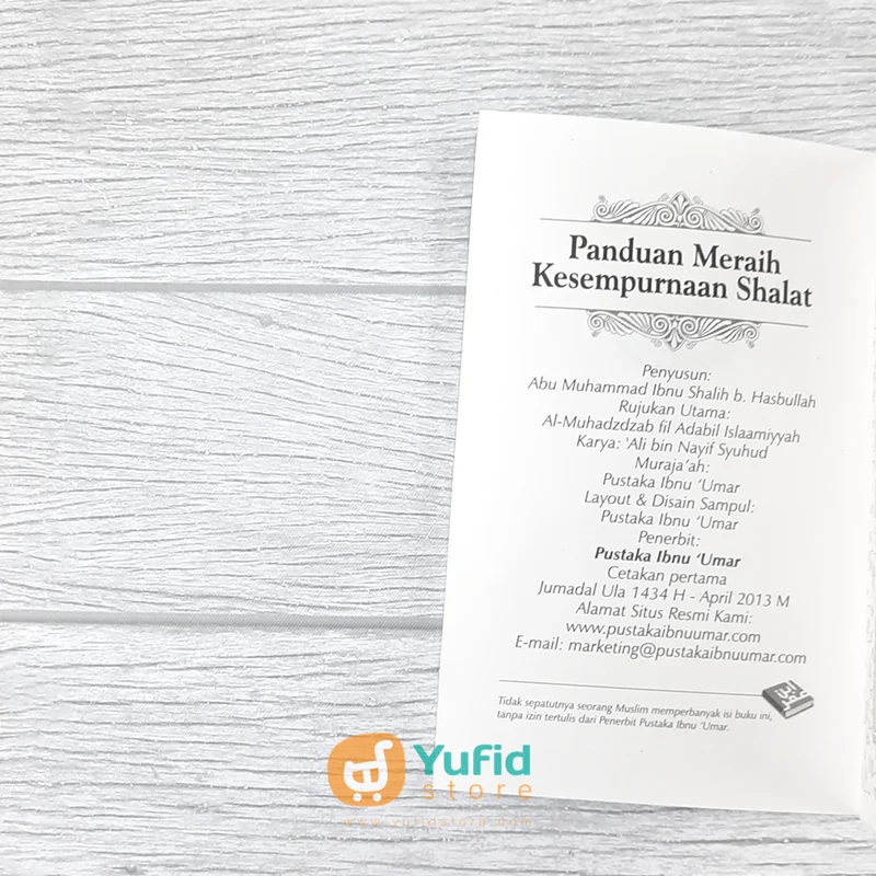 BUKU SAKU ADAB-ADAB DALAM SHALAT UNTUK MERAIH KESEMPURNAAN SHALAT (PUSTAKA IBNU UMAR)&nbsp; - Image 3