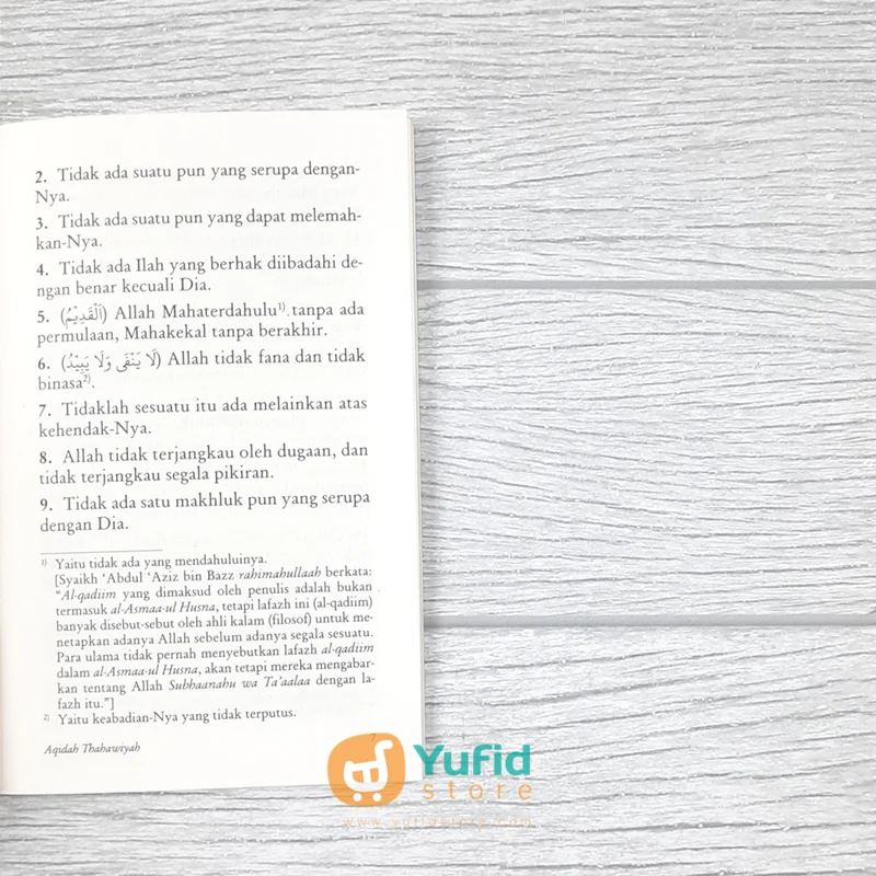 BUKU SAKU AQIDAH THAHAWIYAH MATAN DISERTAI TERJEMAHANNYA (PUSTAKA IBNU UMAR) - Image 5