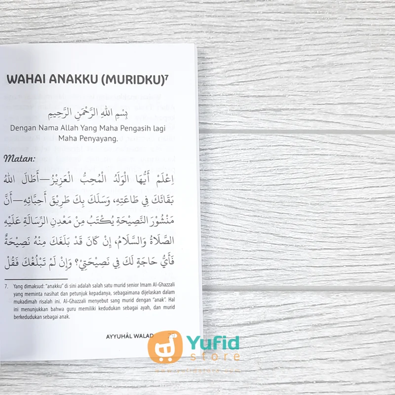 BUKU AYYUHAL WALAD NASIHAT UNTUK PARA PENUNTUT ILMU (PUSTAKA ARAFAH) - Image 7