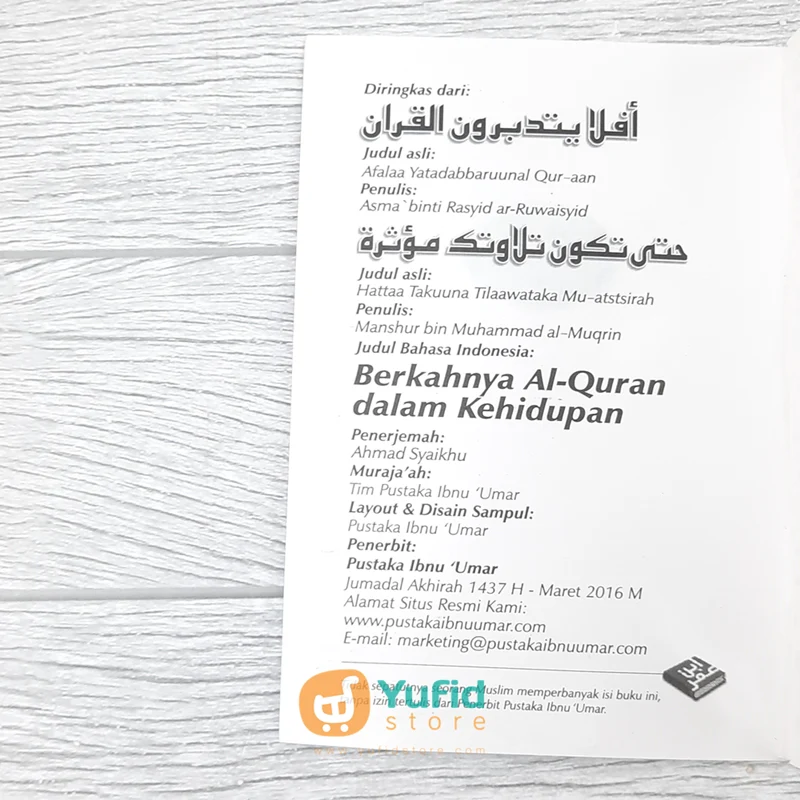 BUKU SAKU BERKAHNYA AL QURAN (PUSTAKA IBNU UMAR) - Image 3