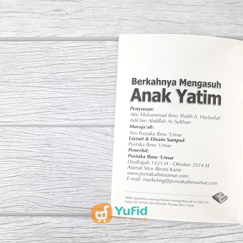 BUKU SAKU BERKAHNYA MENGASUH ANAK YATIM (PUSTAKA IBNU UMAR) - Image 3