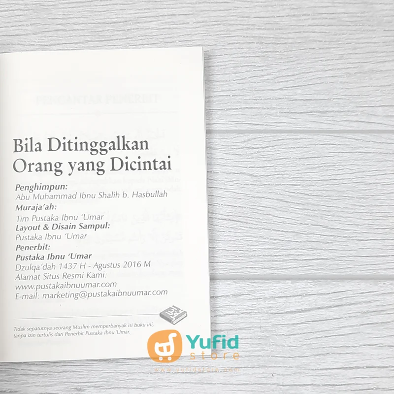 BUKU SAKU NASIHAT BILA DITINGGALKAN ORANG YANG DICINTAI (PUSTAKA IBNU UMAR) - Image 3