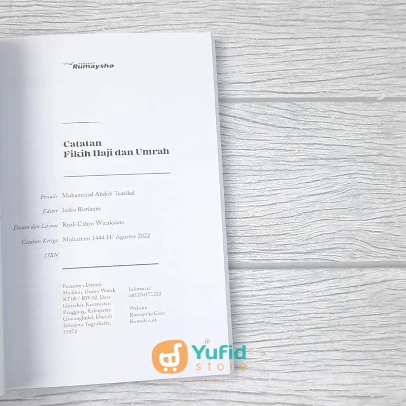 BUKU SAKU CATATAN FIKIH HAJI DAN UMROH (RUMAYSHO) - Image 3