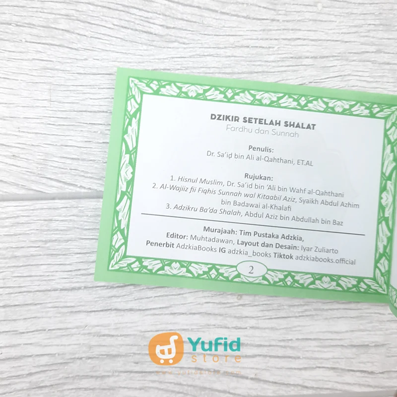BUKU SAKU DZIKIR SETELAH SHALAT PLUS DOA-DOA PILIHAN (ADZKIA BOOKS) - Image 3
