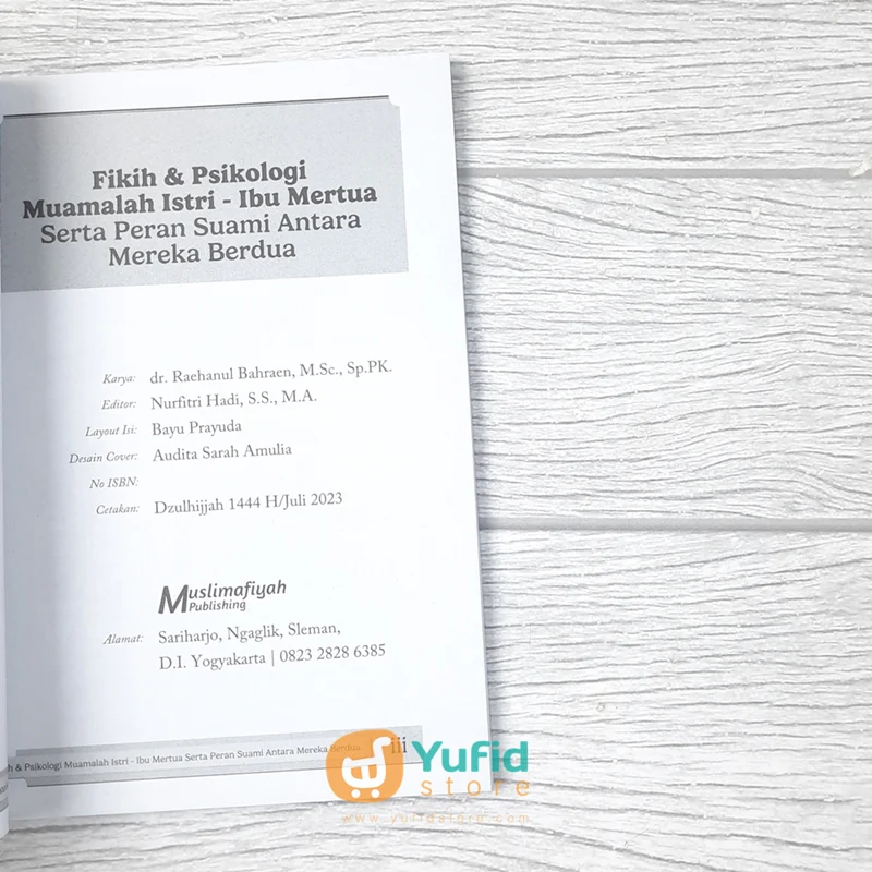 BUKU SAKU FIKIH & PSIKOLOGI - MUAMALAH ISTRI-IBU MERTUA (MUSLIMAFIYAH PUBLISHING) - Image 3