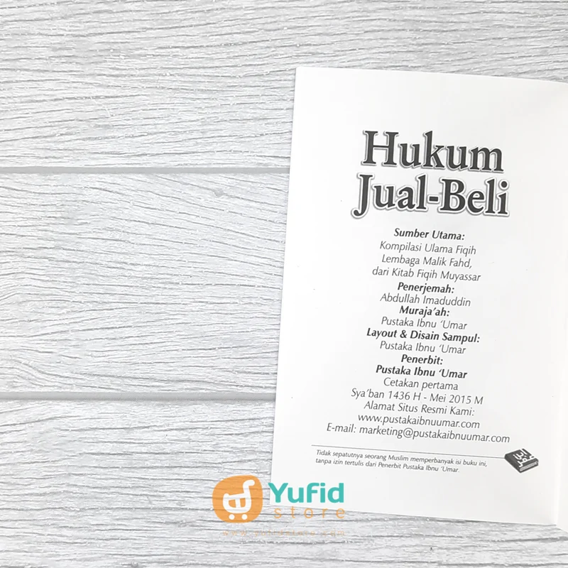 BUKU SAKU HUKUM JUAL BELI DI BAHAS SECARA MUDAH DAN PRAKTIS (PUSTAKA IBNU UMAR) - Image 3
