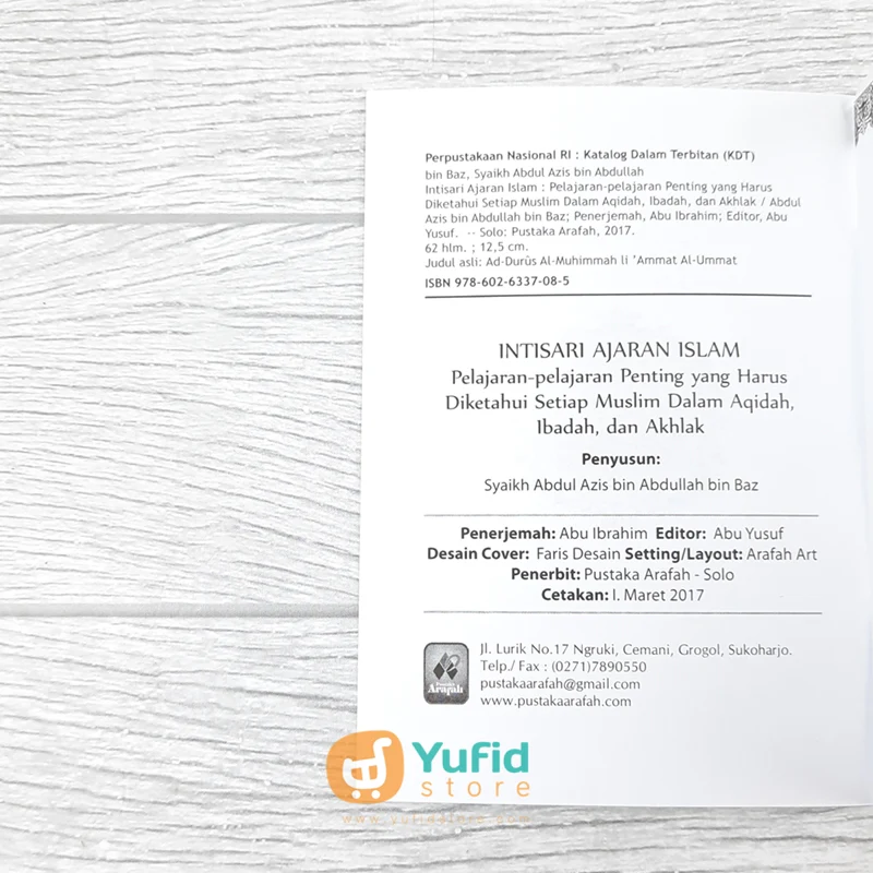 BUKU SAKU INTISARI AJARAN ISLAM (PUSTAKA ARAFAH) - Image 3