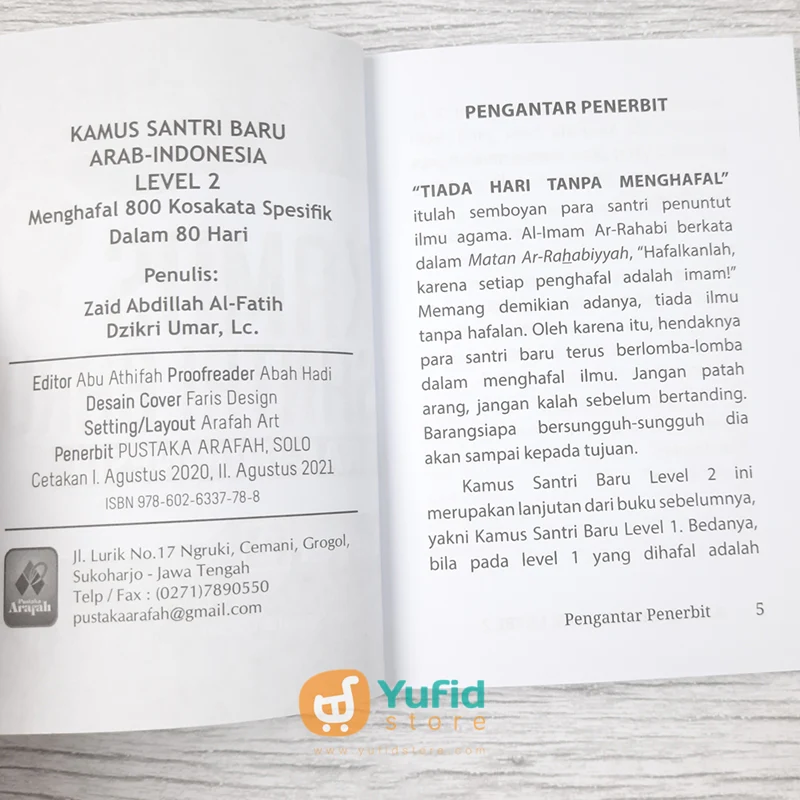 BUKU SAKU KAMUS SANTRI BARU LEVEL 2 (PUSTAKA ARAFAH) - Image 3