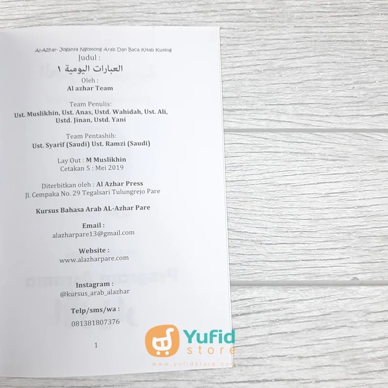 BUKU SAKU KUMPULAN UNGKAPAN SEHARI-HARI BAHASA ARAB (AL AZHAR PRESS) - Image 3