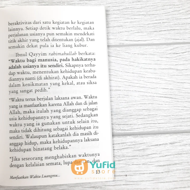 BUKU SAKU MANFAATKAN WAKTU LUANGMU SEBELUM DATANG WAKTU SEMPITMU! (PUSTAKA IBNU UMAR) - Image 7