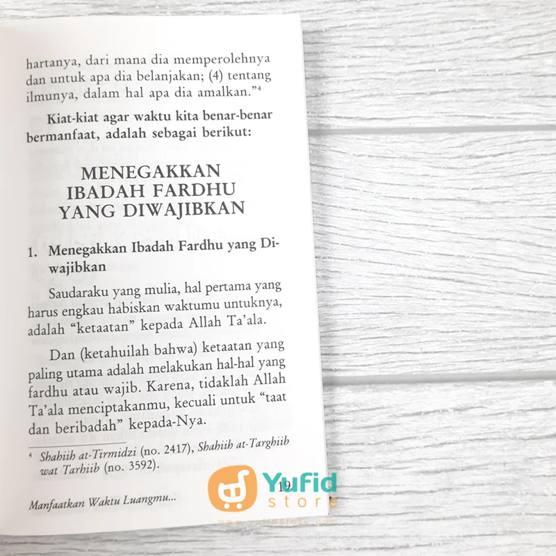 BUKU SAKU MANFAATKAN WAKTU LUANGMU SEBELUM DATANG WAKTU SEMPITMU! (PUSTAKA IBNU UMAR) - Image 8
