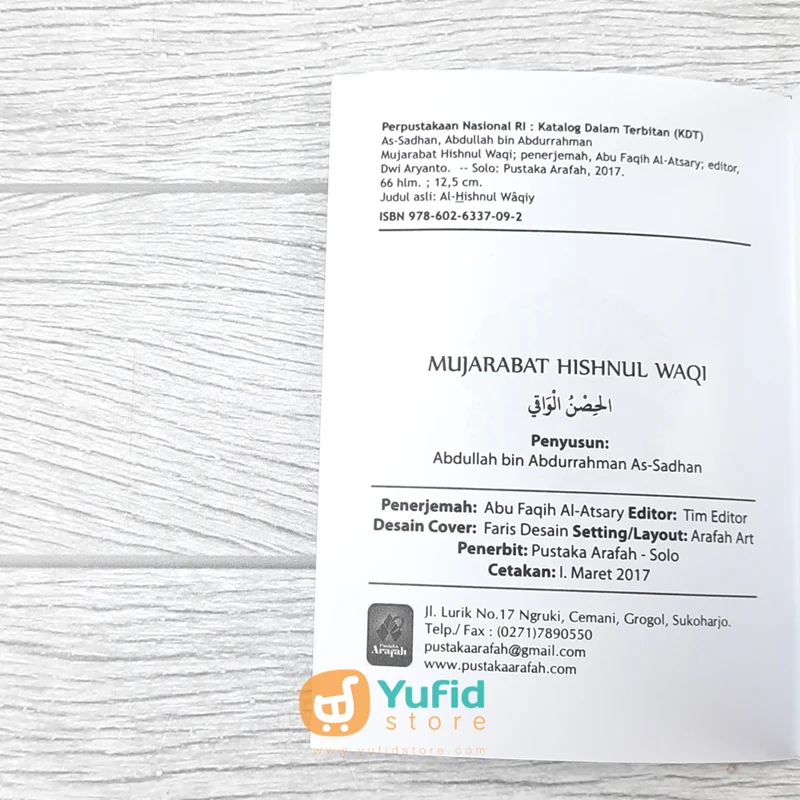 BUKU SAKU MUJARABAT HISNUL WAQI (PUSTAKA ARAFAH) - Image 3