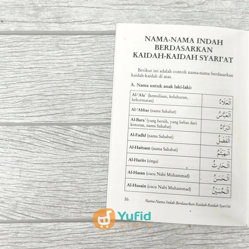 BUKU SAKU PANDUAN NAMA-NAMA INDAH UNTUK ANAK (PUSTAKA IBNU UMAR) - Image 6