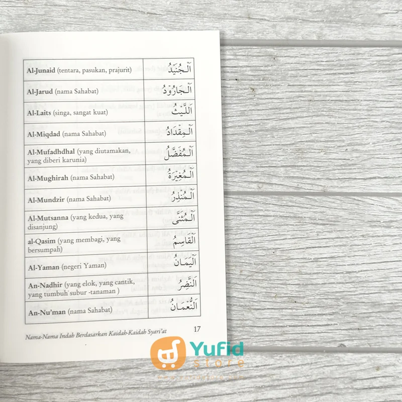 BUKU SAKU PANDUAN NAMA-NAMA INDAH UNTUK ANAK (PUSTAKA IBNU UMAR) - Image 7