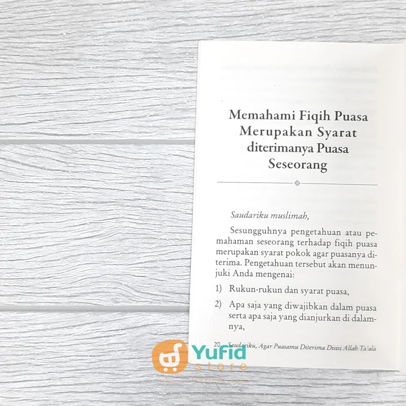 Buku Saku Saudariku Agar Puasamu Diterima Di sisi Allah Ta’ala (Pustaka Ibnu Umar) - Image 8